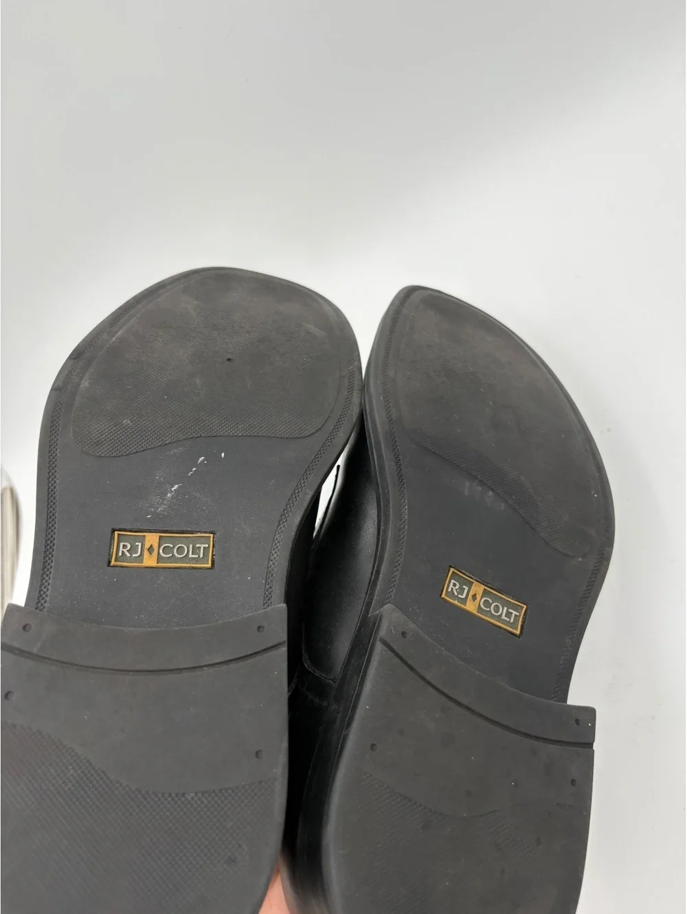 RJ Colt Collection Men's 12m Black Leather Dress Shoes Dress Or Casual